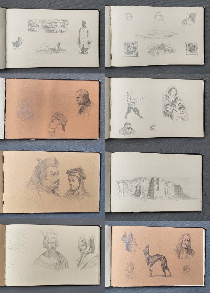 19th Century Drawing Album, 44 Pages