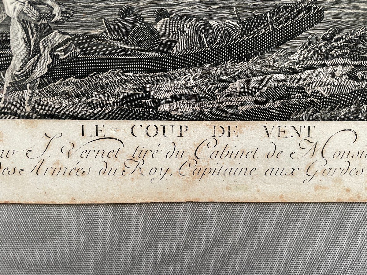 Le Coup De Vent, Gravure d'Après Vernet-photo-3