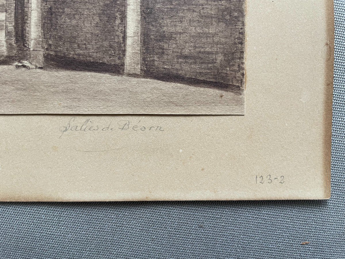 Salies De Béarn, Lavis d'Encre, Signature à Identifier-photo-4