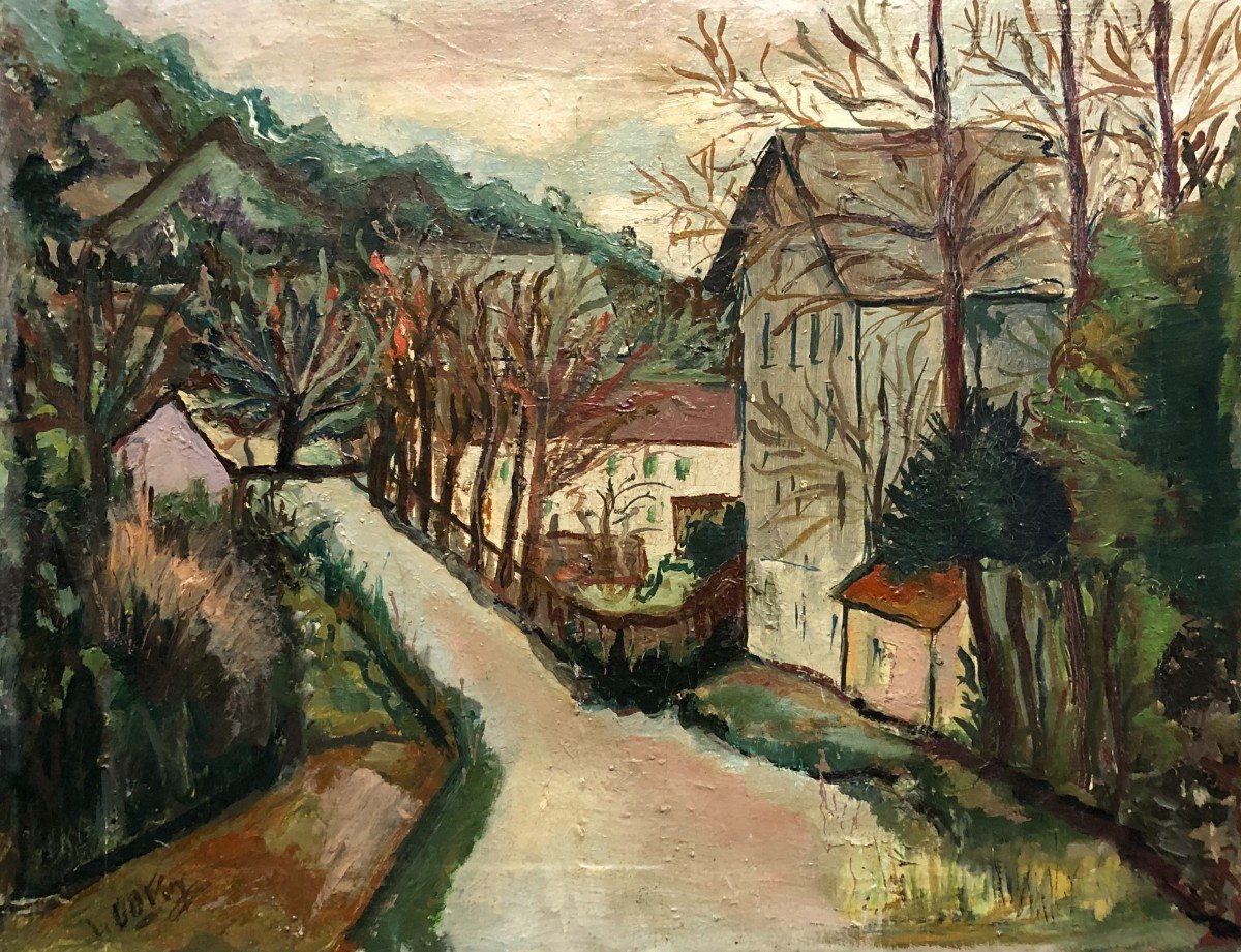 Landscape, Oil On Canvas, Signature To Identify