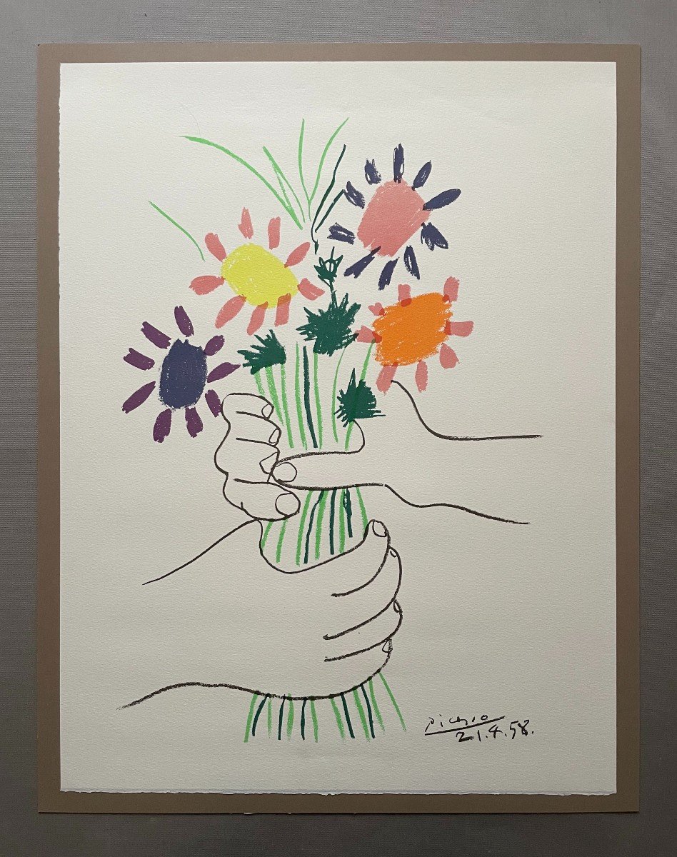 The Bouquet, Lithograph After Picasso-photo-2