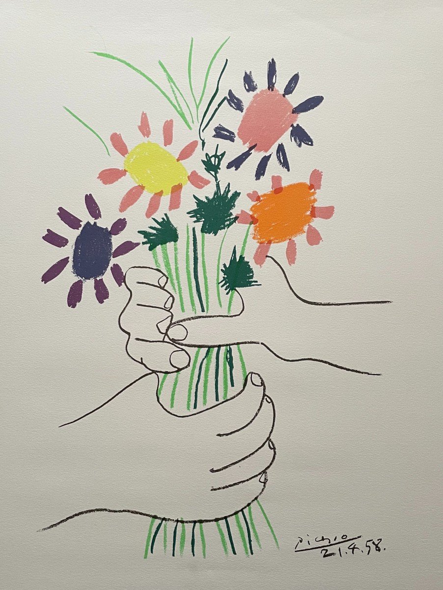 The Bouquet, Lithograph After Picasso