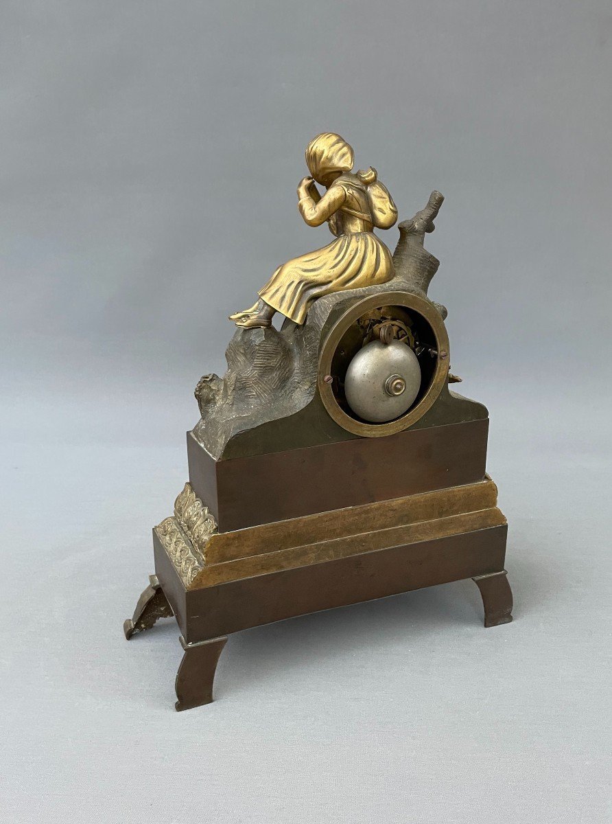 Pendule En Bronze, Epoque Restauration-photo-1