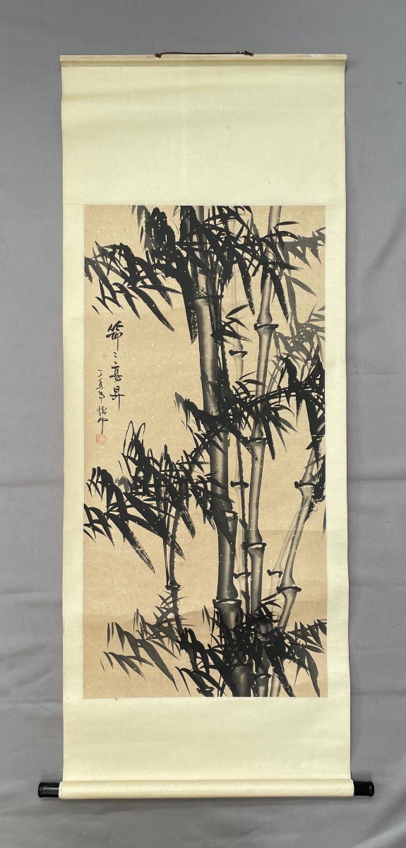 Bamboo, Chinese Scroll, 20th Century-photo-2