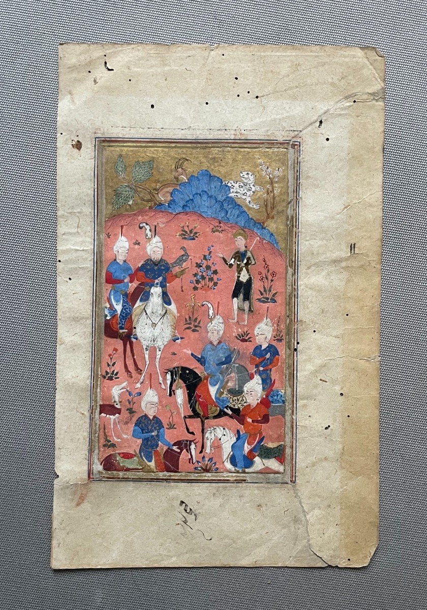 Iran, 16th Century, Miniature, Sultan Mas'ud Accompanied By A Turkmen-photo-2