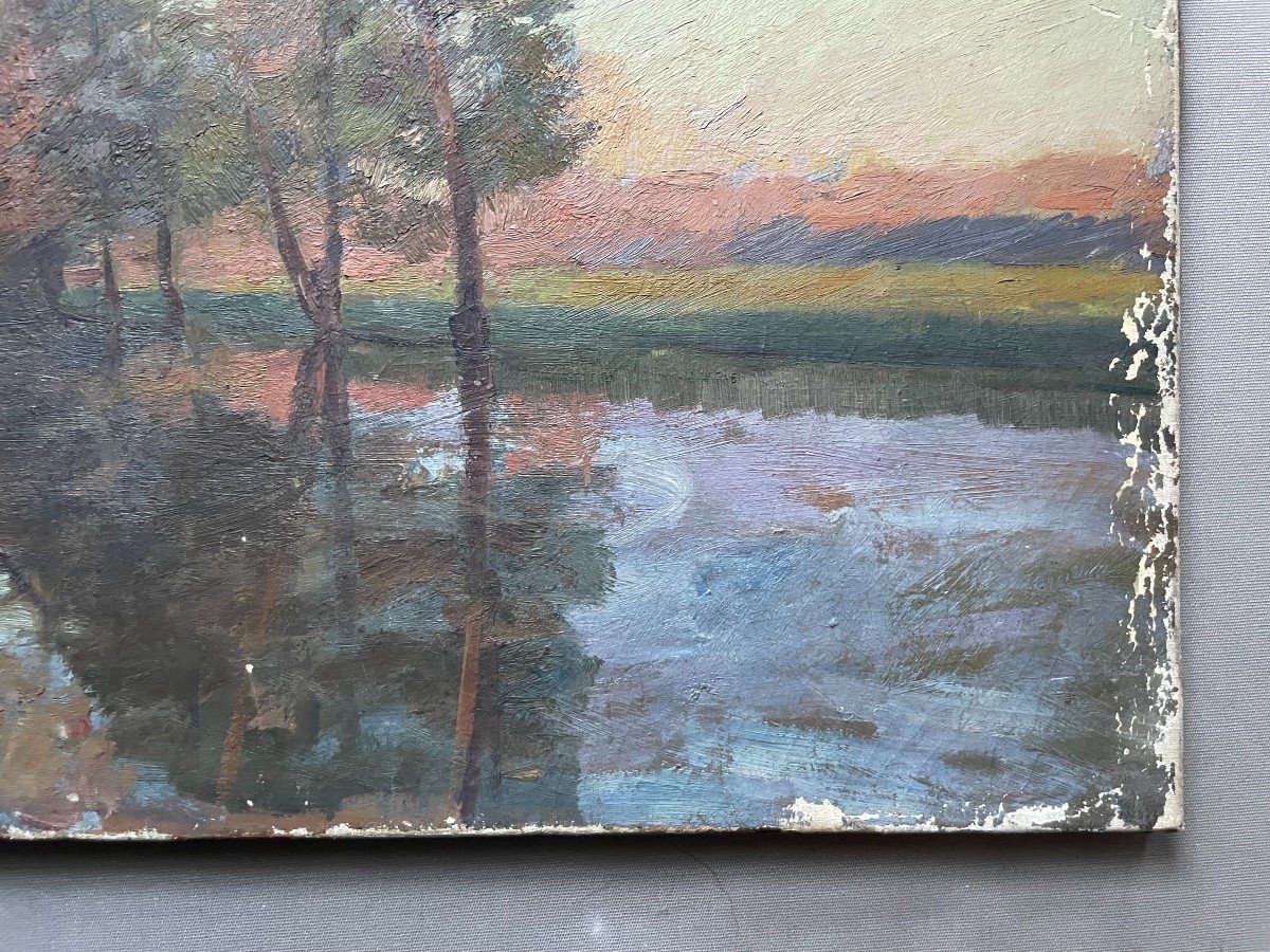 Albert Dagnaux, Paysage De Rivière-photo-2