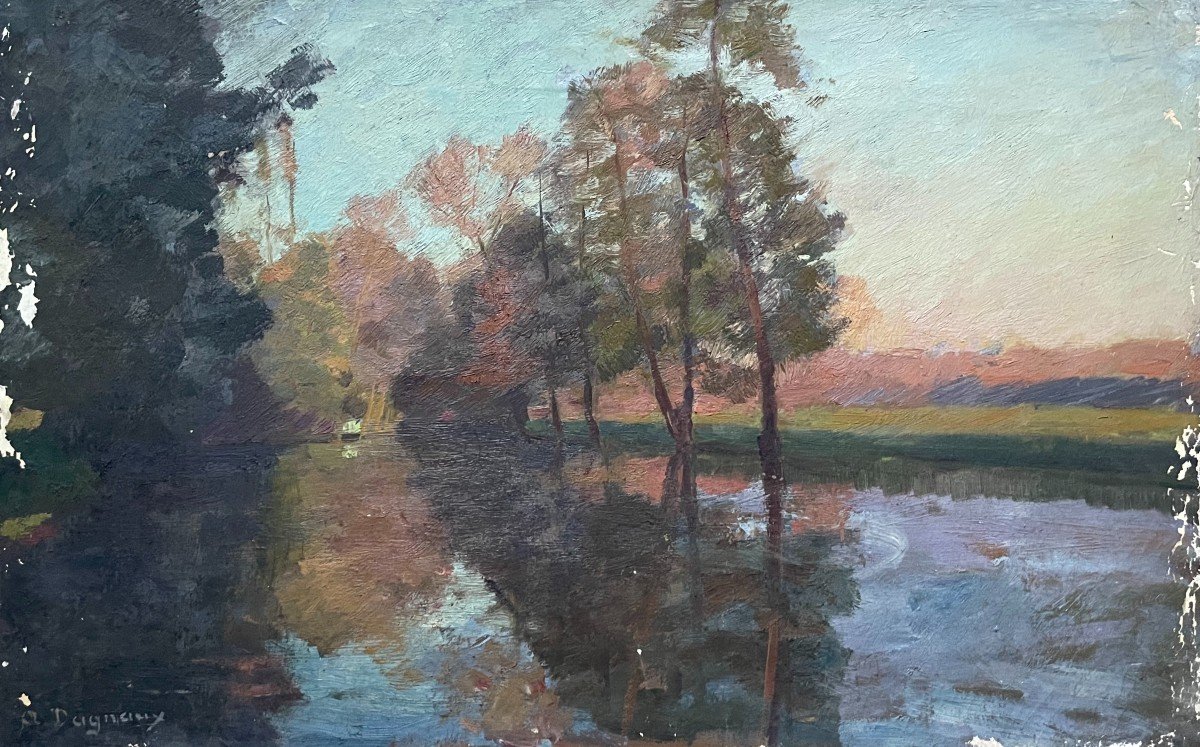 Albert Dagnaux, Paysage De Rivière