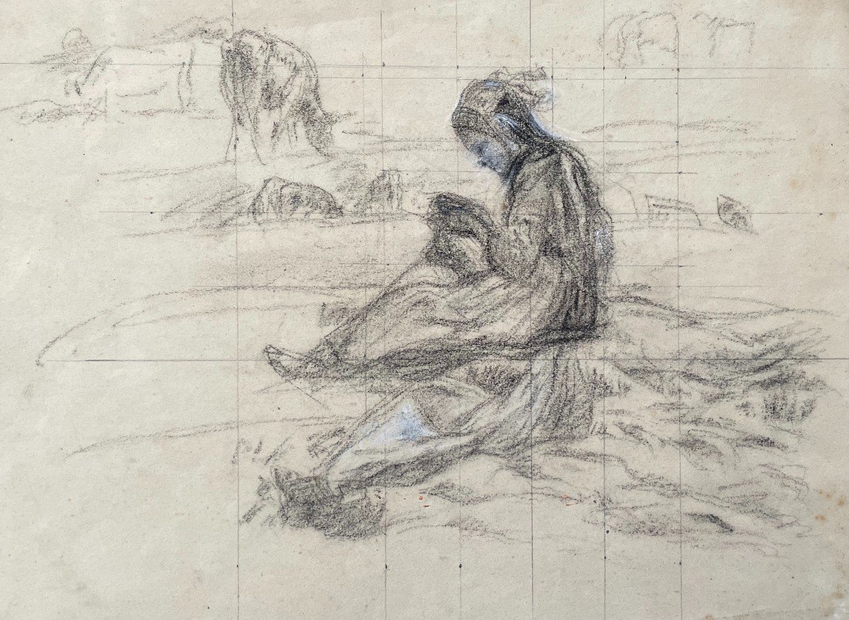 Peasant Woman, Drawing, Early 20th Century