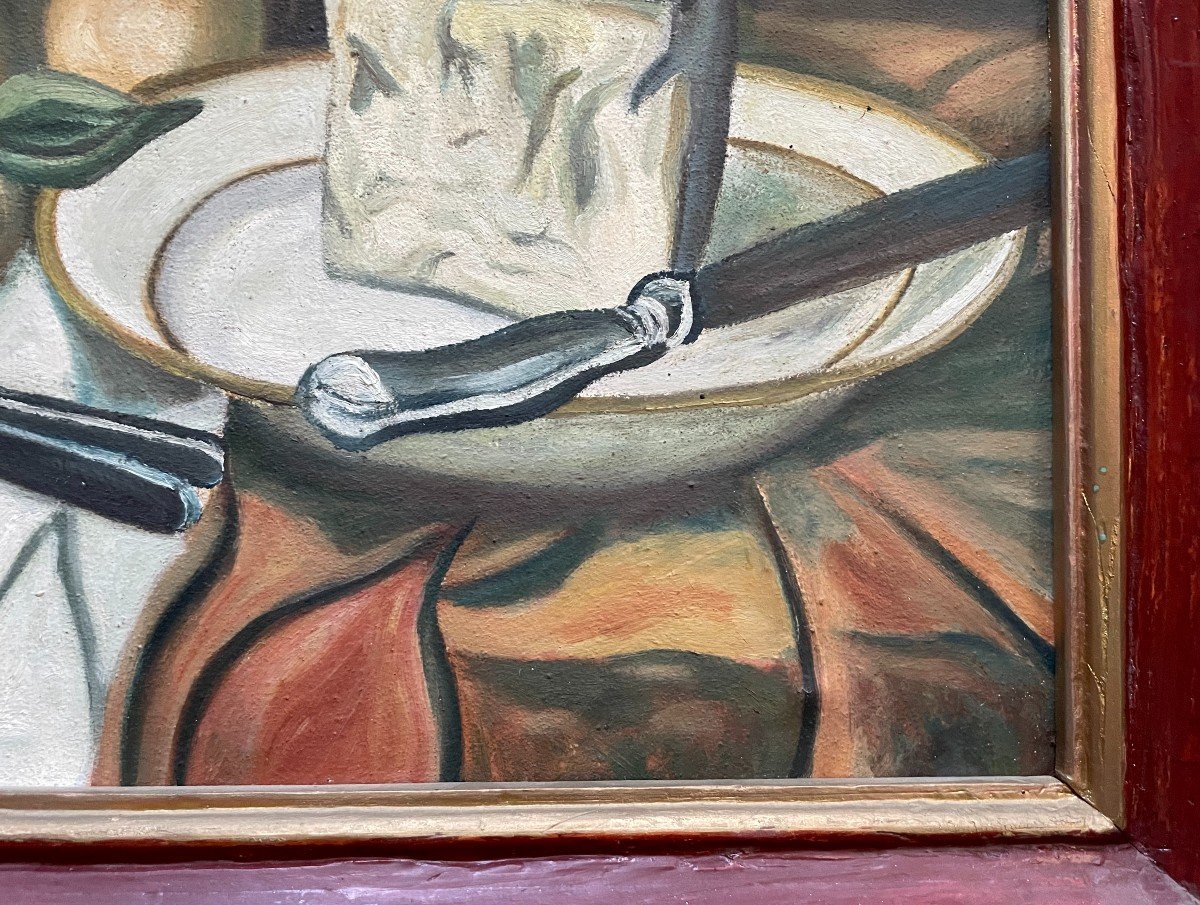 Still Life, Oil On Canvas, Mid-20th Century-photo-1