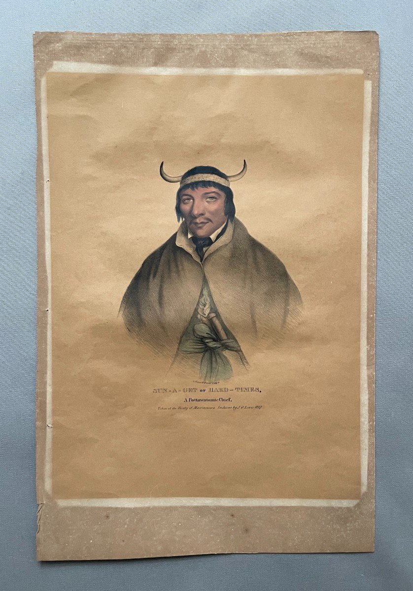 A Pottawatomie Chief, Lithograph After James Otto Lewis-photo-2