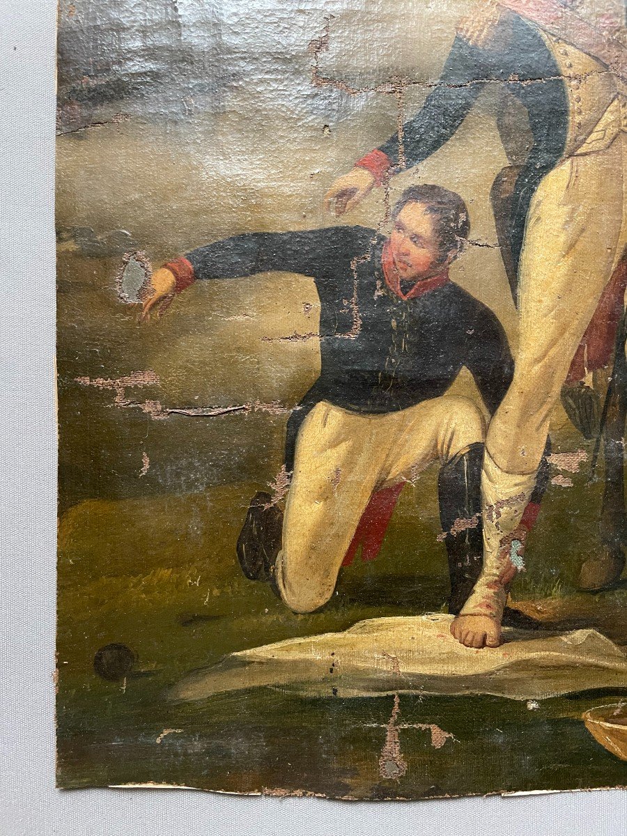 Napoleon Wounded At Rastisbon, Oil On Canvas To Be Restored-photo-2