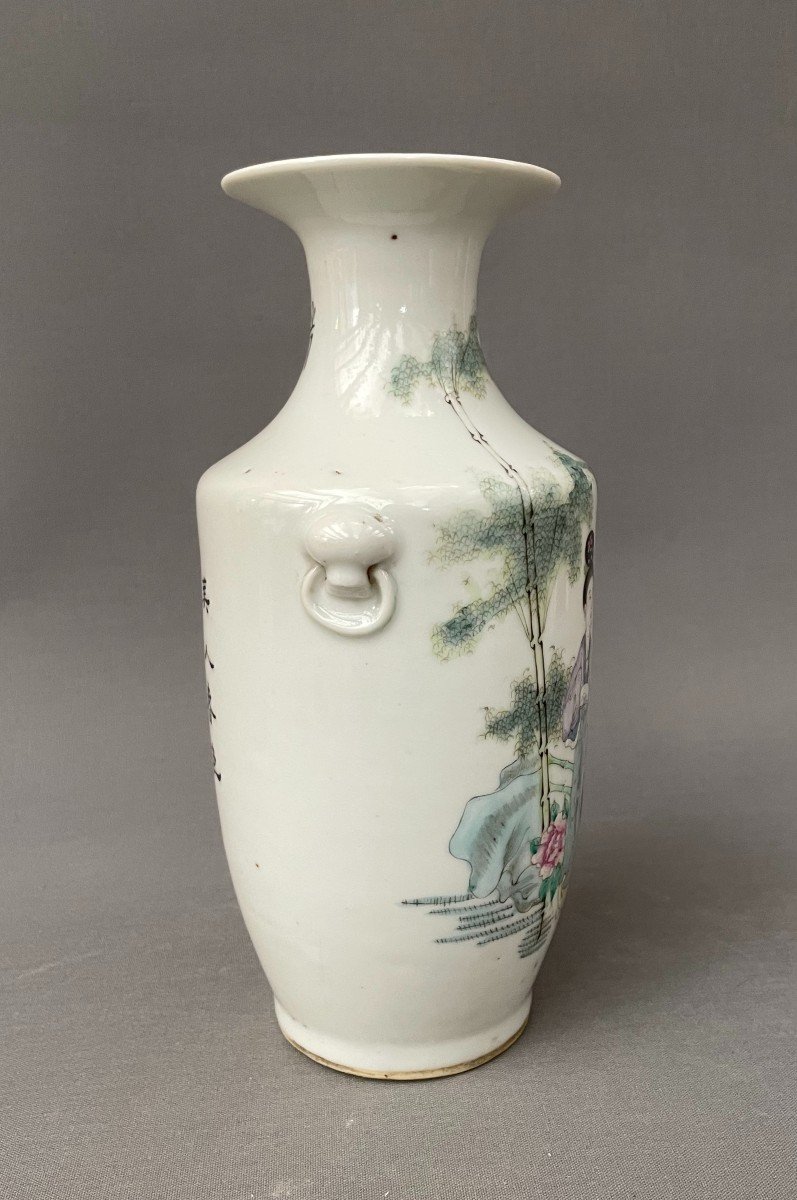 Vase En Porcelaine, Chine, XIXe-photo-2