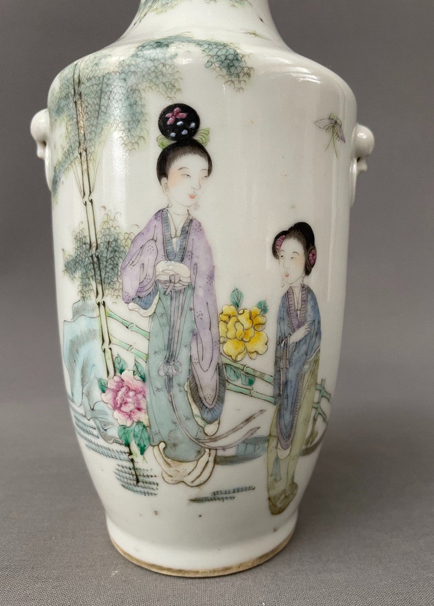 Vase En Porcelaine, Chine, XIXe-photo-4