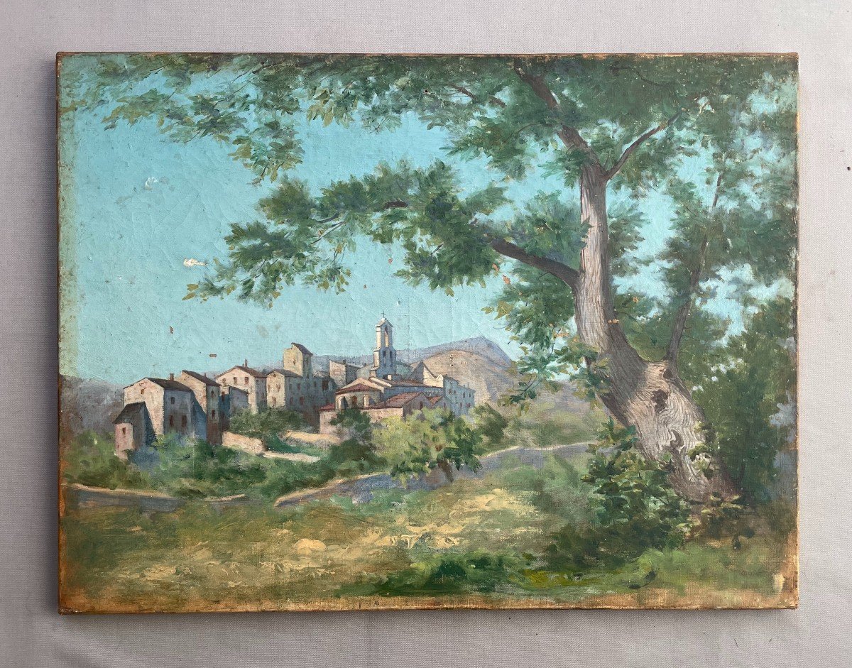 Le Monna, Millau, Aveyron, Oil On Canvas Early 20th Century-photo-2