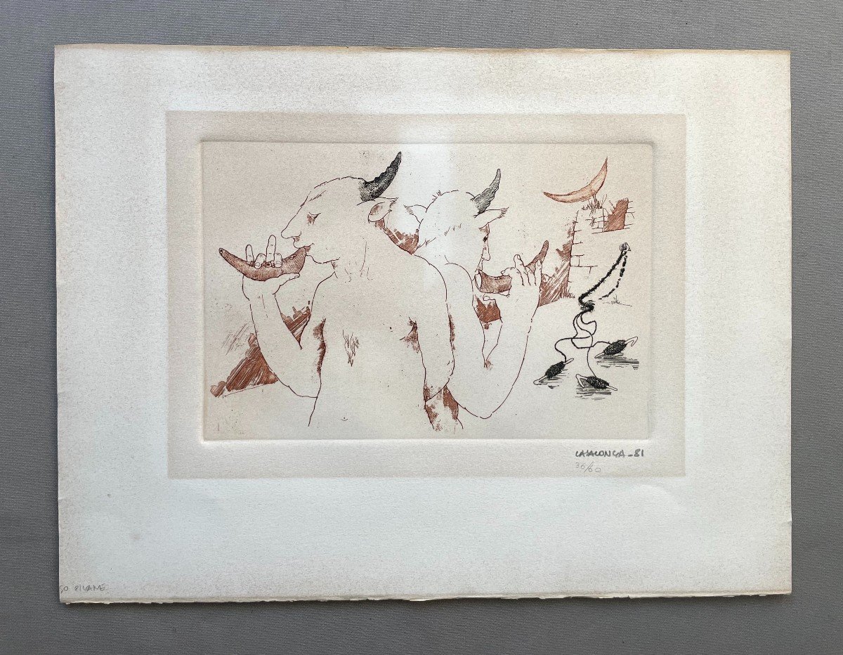 Fauna, Etching, Signature To Identify-photo-2