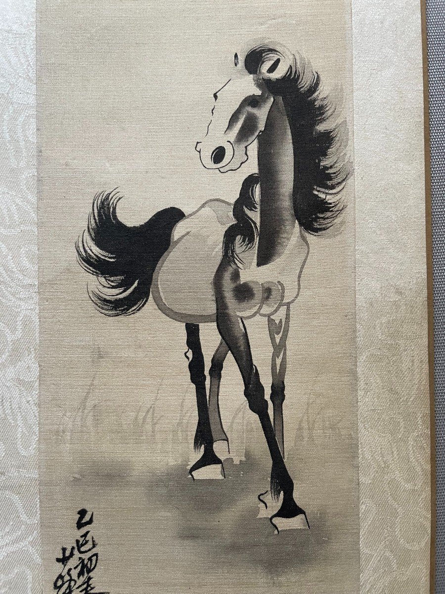 Horse, Chinese Ink On Silk, Asia-photo-4