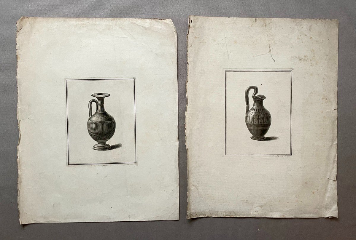 Vases Antiques, Deux Gravures XVIIIe