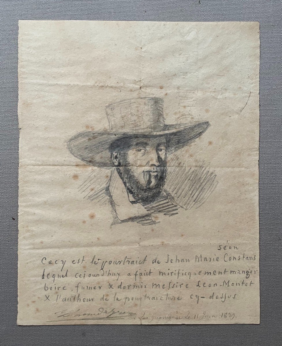 Portrait, Dessin Daté 1839