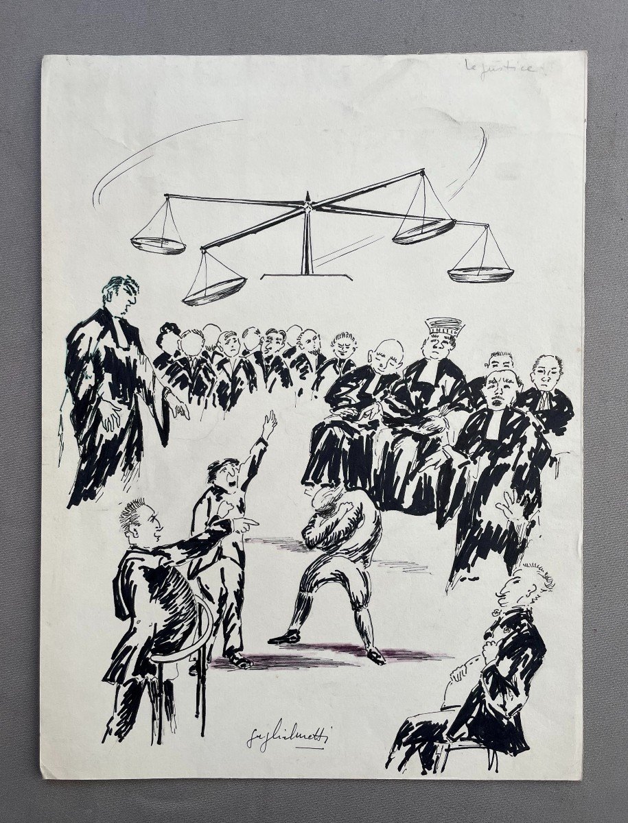  Gianni Guglielmetti, Satirical Drawing, Justice-photo-2