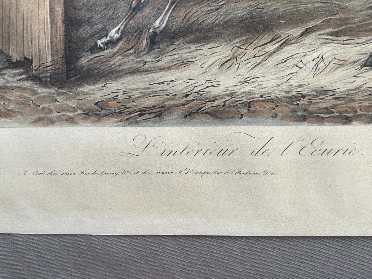 l'Intérieur De l'écurie, Gravure d'Après Carle Vernet-photo-4