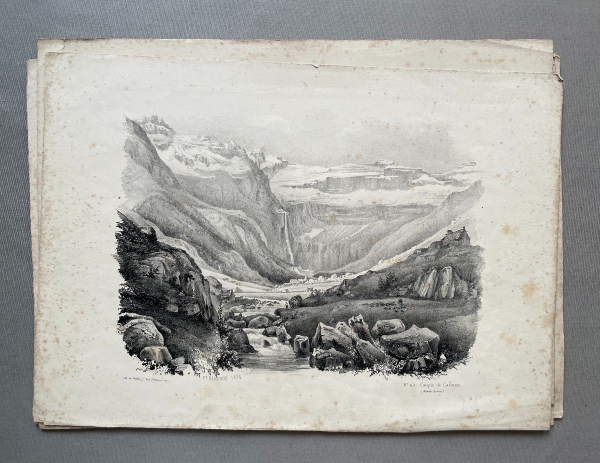 Vues Des Pyrénées, 24 Lithographies d'Après F. D'Aandiran-photo-1