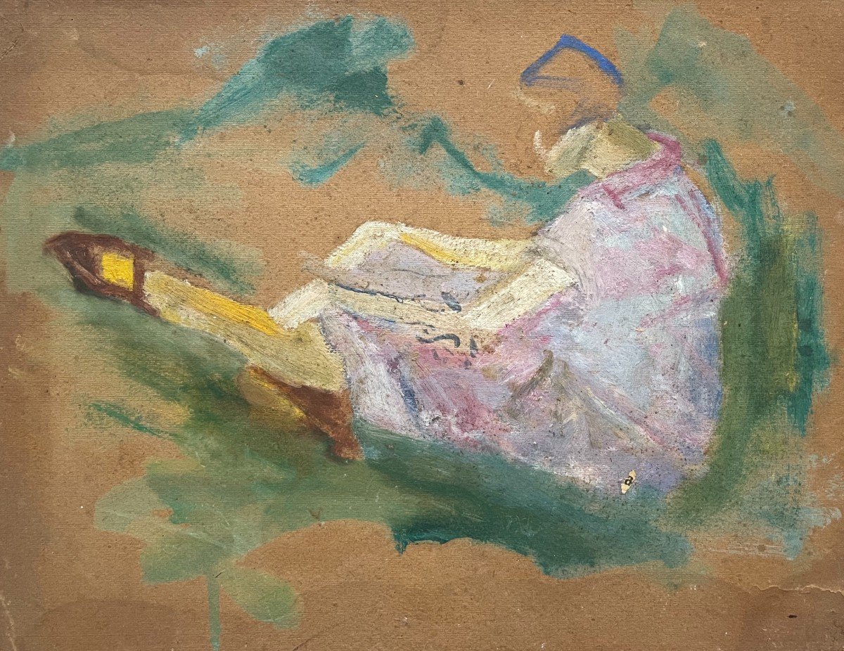 Sketch, Oil On Cardboard, Double Sided 