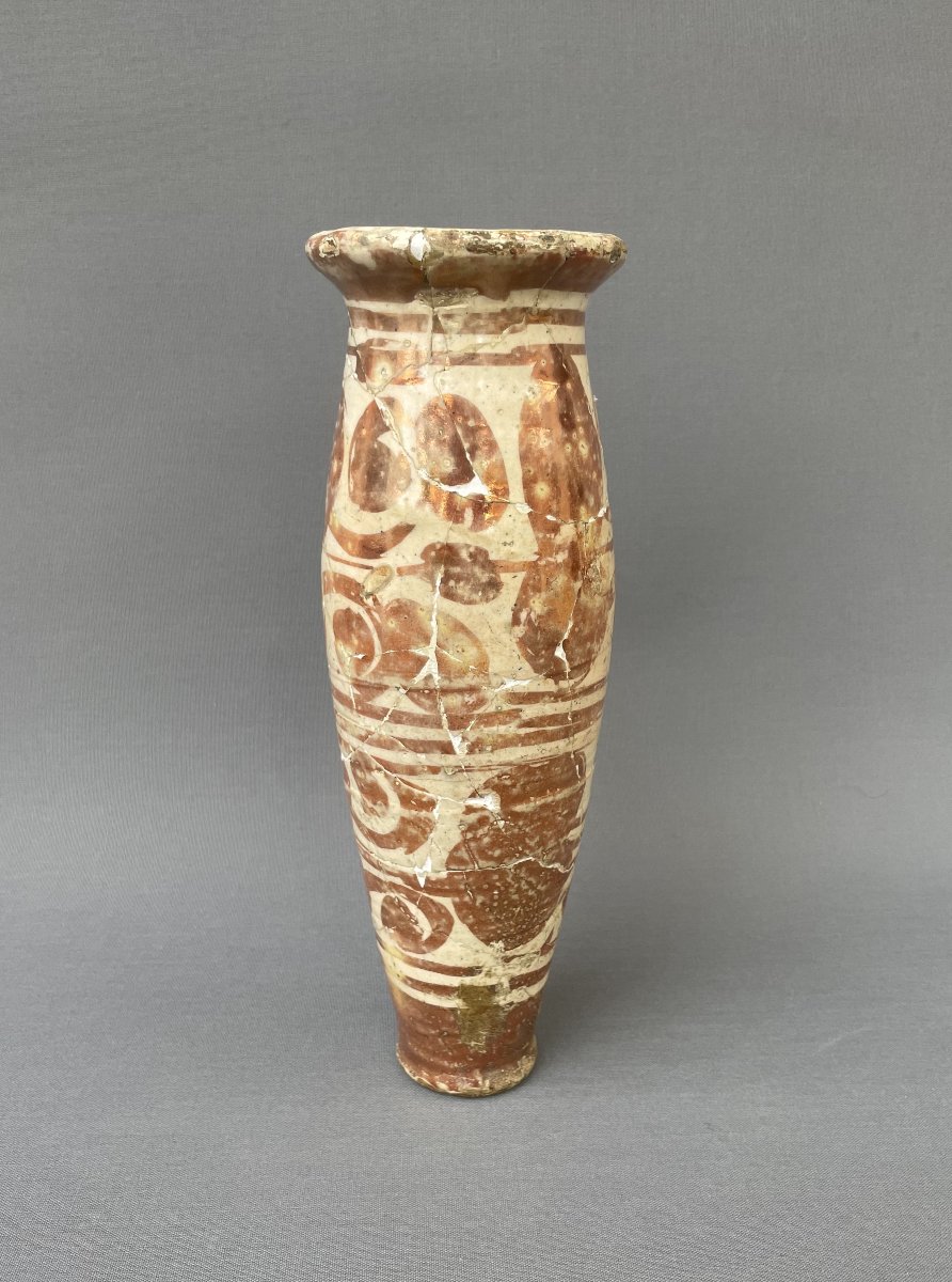 Spain, Manises Or Valencia, Earthenware Vase, 18th Century-photo-2