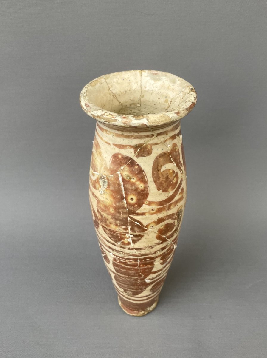 Spain, Manises Or Valencia, Earthenware Vase, 18th Century-photo-4