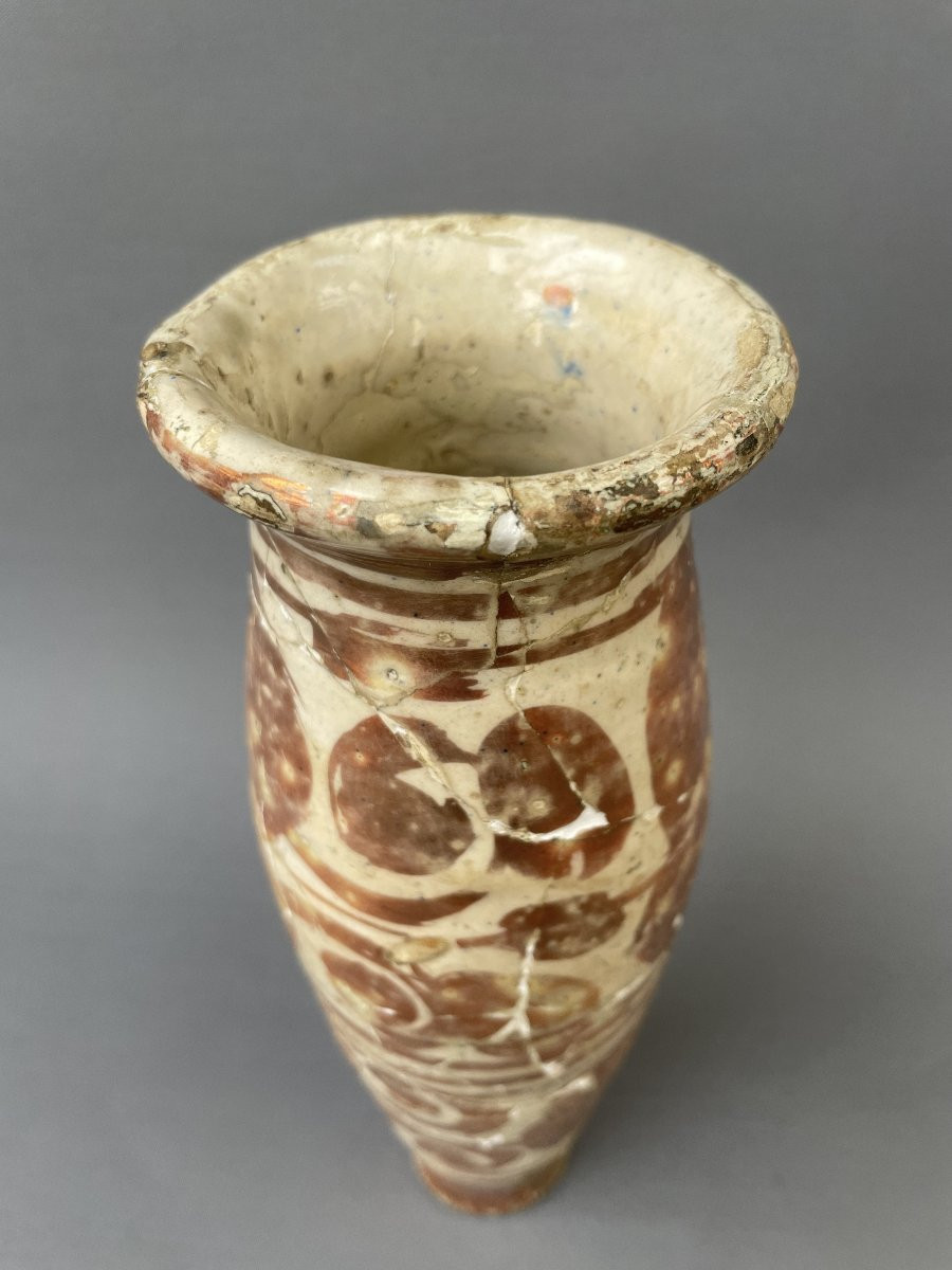 Spain, Manises Or Valencia, Earthenware Vase, 18th Century-photo-1