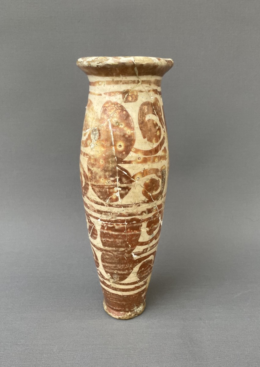 Spain, Manises Or Valencia, Earthenware Vase, 18th Century