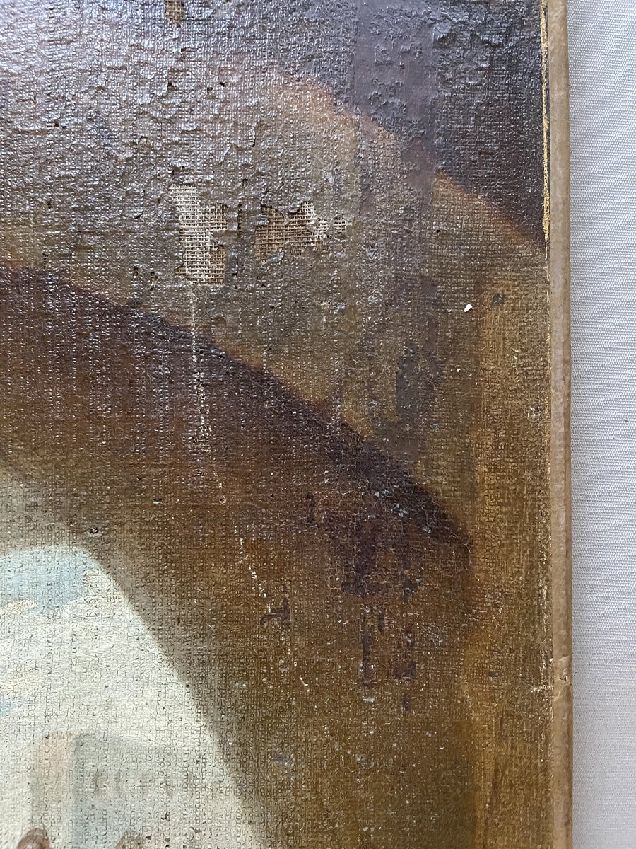 Groupe De Soldats Au Repos, Huile Sur Toile, XVIIIe Ou Avant-photo-6