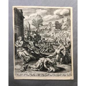 Johannes Sadeler, The Massacre Of The Innocents, 16th Century Engraving