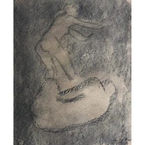 Jean Launois, Study Of Naked Bodies, Charcoal