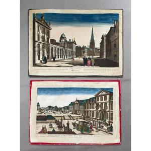 View Of Gotting And View Of Oxford, Two Optical Views, 18th Century