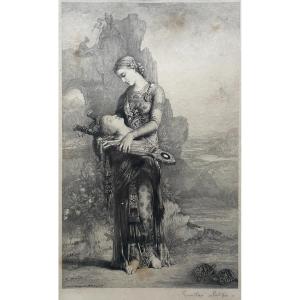 Orpheus, Engraving By Emile Sulpis After Gustave Moreau