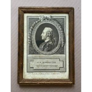 J. F. Marmontel De l'Académie Française, Gravure XVIIIe