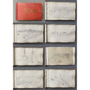 Coutainville, Cherbourg, Dinan, Saint Tropez, Cannes, Nice, Album De 43 Dessins