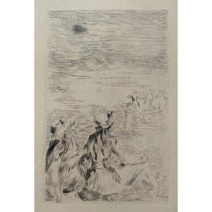 Pierre-auguste Renoir, La Plage, Eau Forte