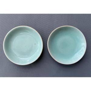 Two Celadon Porcelain Bowls, China, 19th Century