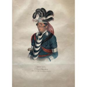 A Celebrated Miami Chief, Lithograph After James Otto Lewis