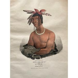 A Chippeway Chief, Lithographie d'Après James Otto Lewis