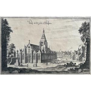 Saint Sulpice Church, Engraving, 18th Century Or Before