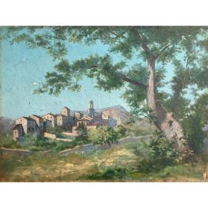 Le Monna, Millau, Aveyron, Oil On Canvas Early 20th Century