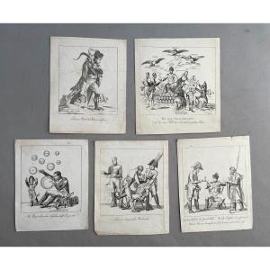 Caricatures De Napoléon, Cinq Gravures Allemandes