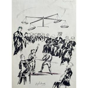  Gianni Guglielmetti, Satirical Drawing, Justice