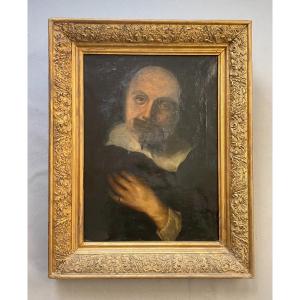 Portrait d'Homme, Shakespeare? Huile Sur Toile, XIXe Ou Avant