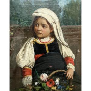 Jeune Fille En Costume Traditionnel, Ecole Italienne?