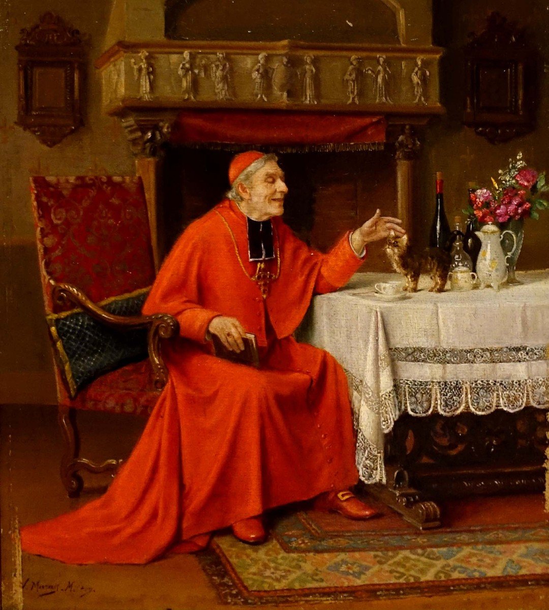 Victor Marais-milton - Le Cardinal Et Le Chaton-photo-3