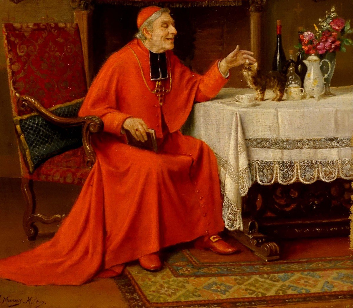 Victor Marais-milton - Le Cardinal Et Le Chaton-photo-1