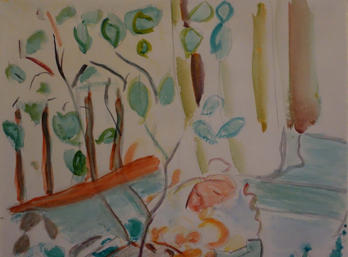 Marie Howet (1897-1984) - Peintre Fauviste - Le Déjeuner à La Fenêtre - -photo-3